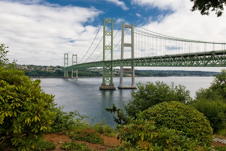 Grit City Magazine - Just how tall are the Tacoma Narrows Bridge's towers?  The answer is 467 feet, but it isn't always easy to put that measurement  into context. The WSDOT has